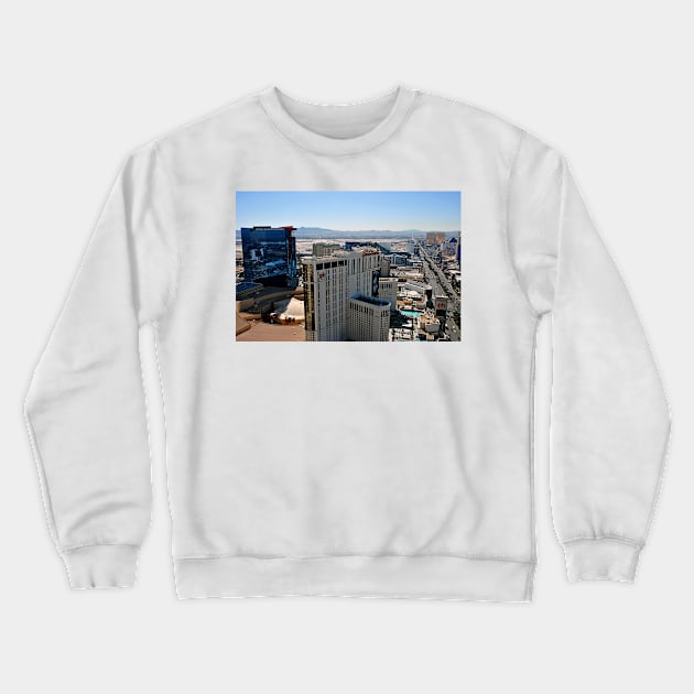 Planet Hollywood Las Vegas Strip Nevada America Crewneck Sweatshirt by AndyEvansPhotos